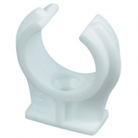 Wickes  Wickes White Plastic Pipe Clips - 20mm Pack of 50