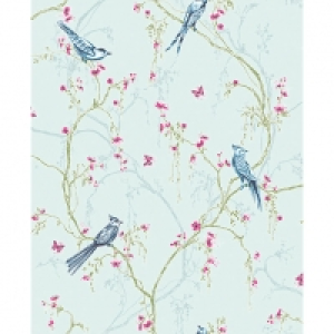 Superfresco Easy Songbird Duck Egg Decorative Wallpaper - 10 £18.00