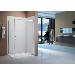 Wickes  Nexa By Merlyn 6mm Chrome Framed Sliding Shower Door Only - 