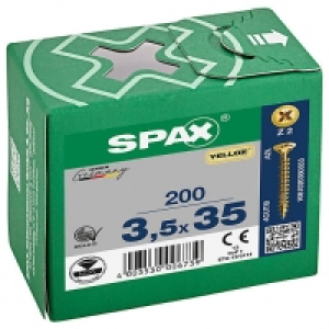Spax Pz Countersunk Yellox Screws - 3.5x35mm Pack Of 200 £5.99
