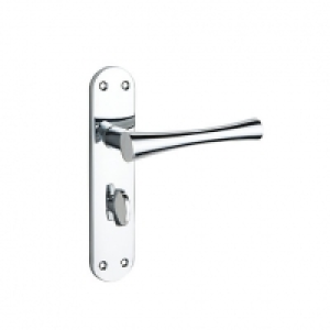 Wickes Bella Bathroom Door Handle - Polished Chrome 1 Pair