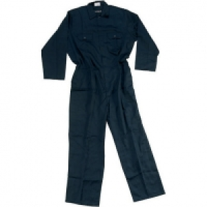 Wickes Heavy Duty Polycotton Boiler Suit Navy Blue Size L &pound;15.00