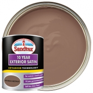 Sandtex 10 Year Exterior Satin Paint - Autumn Chestnut 750ml £20.00