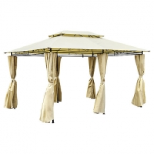 Charles Bentley 4 x 3M Steel Art Gazebo With Curtain £200.00
