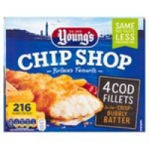 Youngs Chip Shop 4 Cod Fillets &pound;3.00