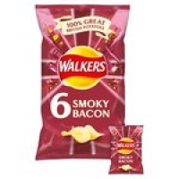 Morrisons  Walkers Smoky Bacon Crisps 6x25g
