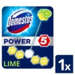 Domestos Power 5 Lime Toilet Rim Block 1 Piece £1.00
