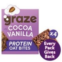 Morrisons  Graze Protein Bites X4 Cocoa Vanilla Oat Squares