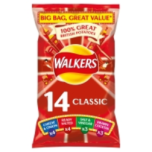 Iceland  Walkers Classic Variety Crisps 14x25g