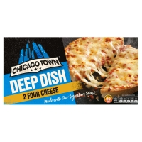 Iceland  Chicago Town 2 Deep Dish Four Cheese Pizzas 310g