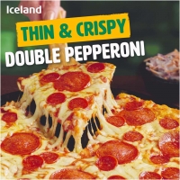 Iceland  Iceland Thin & Crispy Double Pepperoni Pizza 320g