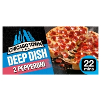 Iceland  Chicago Town 2 Deep Dish Pepperoni Pizzas (2 x 160g)