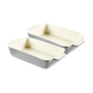 Grey Rect. Oven/Tableware 2 Pack