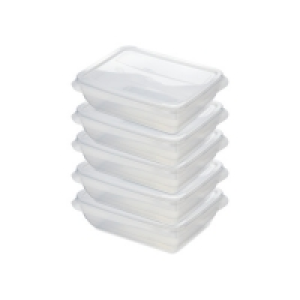 Clear 500ML Fresh & Freeze Box 5 Pk