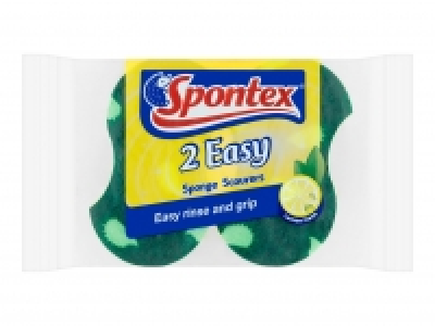 Spontex 2 Easy Lemon Sponge Scourers
