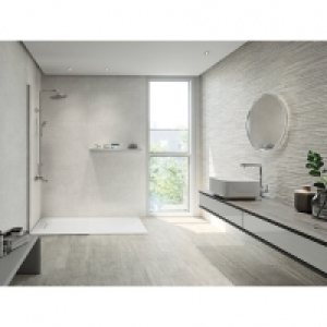 Wickes  Boutique Vellore Grey Structure Ceramic Wall Tile 850 x 280m