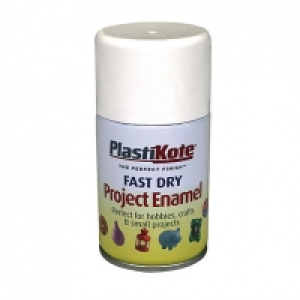 Plastikote Fast Dry Enamel Aerosol Spray - Flat White 100ml £4.00