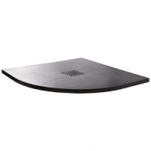 Wickes 35mm Black Textured Quadrant Shower Tray - 800mm
