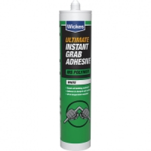 Wickes  Wickes Ultimate Instant Grab Adhesive White - 290ml