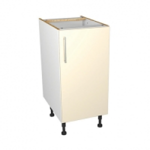 Wickes  Wickes Orlando Cream Gloss Slab Base Unit - 400mm