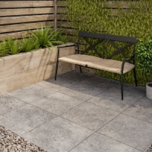 Wickes  Sandsend Silver Matt Glazed Outdoor Porcelain Tile 900 x 450