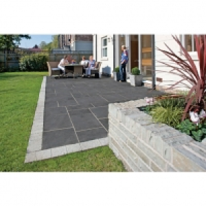 Marshalls Aluri Limestone Riven Charcoal Paving Slab 845 x 5
