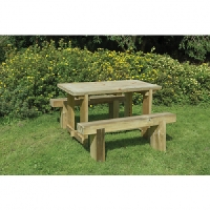 Forest Garden Sleeper Bench and Table Set - 1.2m £295.00