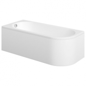 Wickes Ellipse Left Hand Acrylic Shower Bath - 1700 x 750mm £200.00