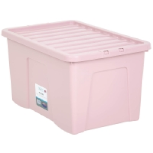 Pastel Storage Box with Lid 60L - Pink £6.99