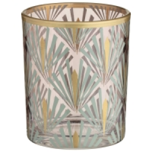 Deco Glam Art Deco Tealight Holder - Pink £1.00