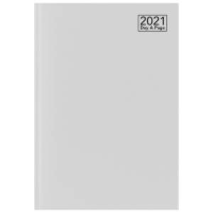 BMStores  A4 Page a Day Diary 2021 - White