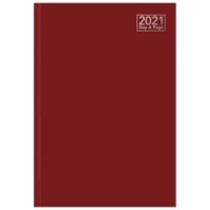 A4 Page a Day Diary 2021 - Red