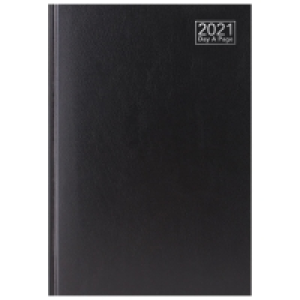 A4 Page a Day Diary 2021 - Black