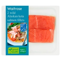 Waitrose  Waitrose 2 Wild Alaskan Keta Salmon Fillets