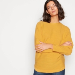 Principles Yellow Ribbed Dolman Jumper