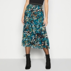 Principles Turquoise Floral Print Midi Skirt