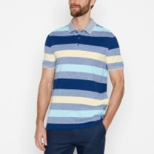 Yellow Striped Cotton Polo Shirt £11.00