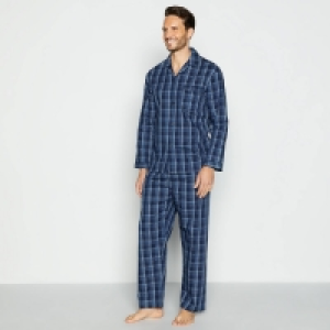 Lounge & Sleep Blue Checked Easy Care Pyjama Set