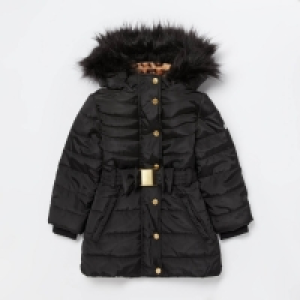 J By Jasper Conran Girls Black Padded Shower Resistant Coat