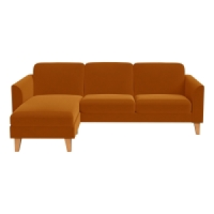 Amalfi Velvet Carnaby Left-Hand Facing Chaise Corner Sofa £1,260.00