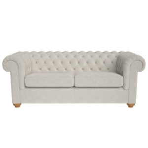 Debenhams Debenhams 3 Seater Brushed Cotton Chesterfield Sofa