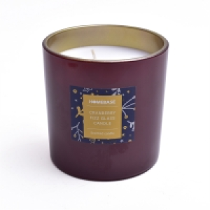 Cranberry Fizz Glass Candle Burgundy - Large