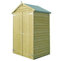 QDStores  Shire Overlap Pressure Treated Garden Shed 4 x 3