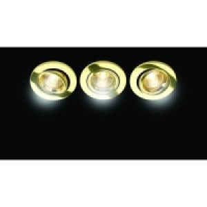 Fire Rated Tilt Downlight Brass Pk3