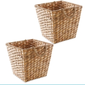 Water Hyacinth Storage Basket 2 Pack