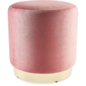 Pink Velvet Footstool