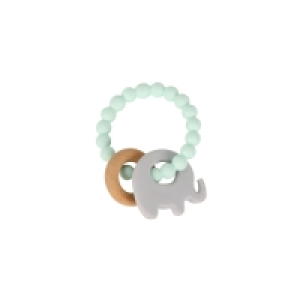 Elephant Silicone & Wood Teether
