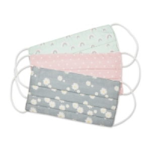 Aldi  Flowers Childrens Face Masks 3 Pack