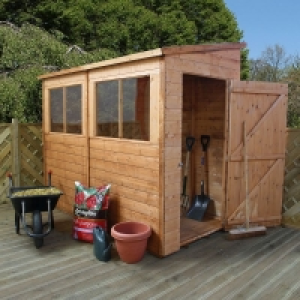 QDStores  Mercia 8 x 4 Premium Shiplap Pent Shed