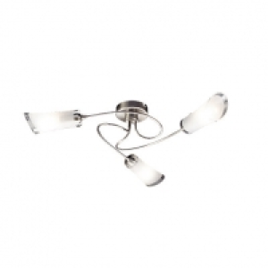 Wickes Lian Brushed Chrome Semi Flush Ceiling Light - E14 &pound;33.00